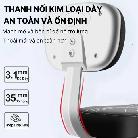 Đệm Yên Xe Đạp Chống Nước BIKE PRO Có Tựa Lưng Da PU - Phụ Kiện Tiện Lợi Cho Chuyến Đi Xe Đạp Thoải Mái