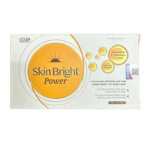 Viên Uống Skin Bright Power Hỗ Trợ Làm Đẹp Da, Trắng Da, Giảm Sạm Nám, Ngừa Lão Hóa - Hộp 30 Viên