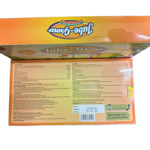 Canxi Ống Jube - Grow Bổ Sung Canxi Hỗ Trợ Phát Triển Chiều Cao và Xương Khớp Cho Trẻ Em - Hộp 20 Ống 10ml