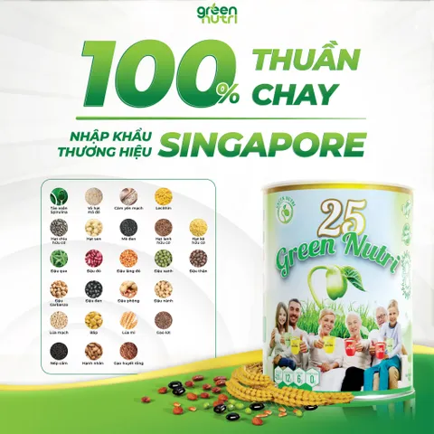 Sữa Hạt Ngũ Cốc 25 Green Nutri 750g - Thức Uống Thuần Chay Tốt Cho Sức Khỏe, Ít Đường Và Màu Nhân Tạo, Nhập Khẩu Singapore