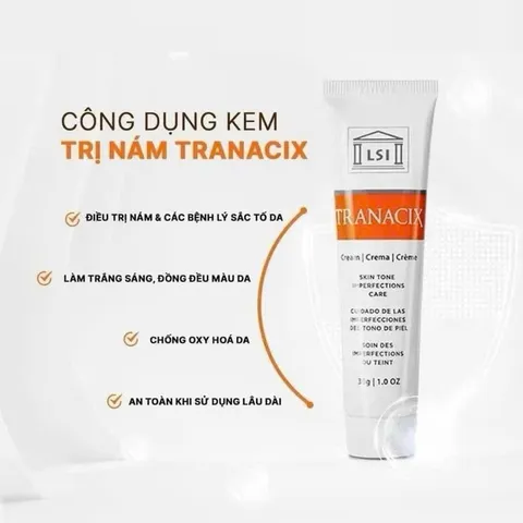 Kem Dưỡng Trắng Sáng Da Tranacix 30g - Giảm Nám, Tàn Nhang, Chống Nắng & Phục Hồi Da Hư Tổn, Phù Hợp Mọi Loại Da