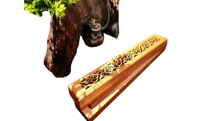 Bộ Khay Tre Đựng Nhang Trầm Không Tăm Cao Cấp - Thượng hạng cho Thiền và Yoga, Sản phẩm Phong Thủy Tinh Tế