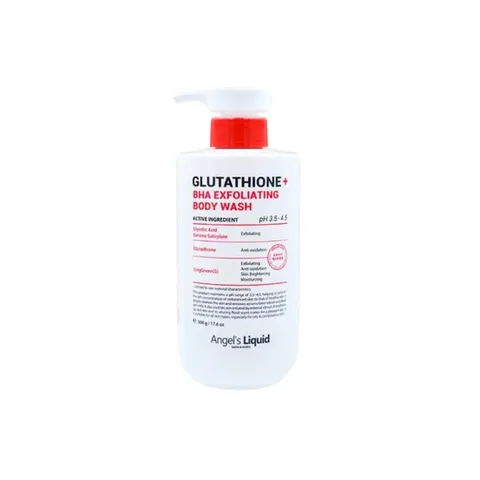 Sữa Tắm Trắng Da Giảm Mụn Mờ Thâm Angel's Liquid Glutathione BHA 500g - Sản Phẩm Chăm Sóc Da Hiệu Quả, Giúp Làm Sáng Da và Ngăn Ngừa Mụn