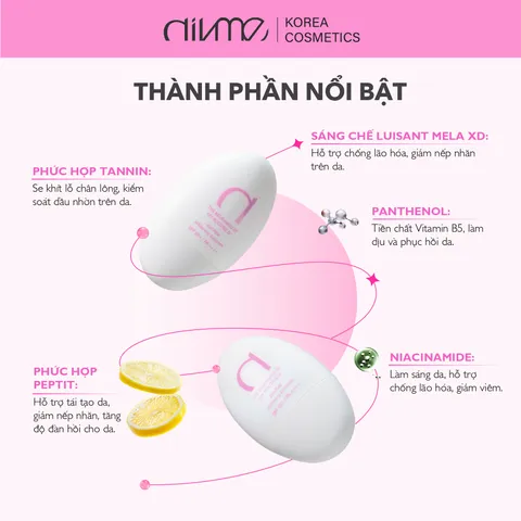 Kem Chống Nắng Divme Sáng Hồng SPF50+ PA++++ 50ml - Dưỡng Trắng, Trẻ Hóa Da, Ngăn Lão Hóa, Kiểm Soát Nhờn