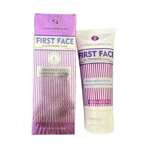 Kem Dưỡng Trắng Da FIRST FACE 50g - Ngừa Nám, Làm Mờ Tàn Nhang, Giúp Da Mịn Màng với Glutathion - Sản phẩm Gama