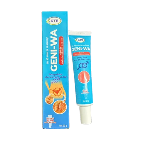 Gel Bôi Geni-WA 20g - Giảm Sùi Mào Gà, Mụn Sinh Dục & Mụn Cóc HPV An Toàn Cho Phụ Nữ Mang Thai và Trẻ Nhỏ