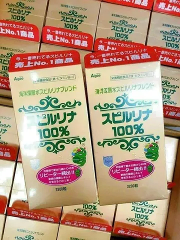 Tảo xoắn Spirulina Nhật Bản hộp 2200 viên chính hãng
