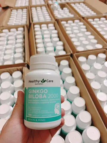 Viên Uống Bổ Não Healthy Care Ginkgo Biloba 2000mg - Hỗ Trợ Tăng Cường Trí Nhớ và Tư Duy - Hộp 100 Viên Úc