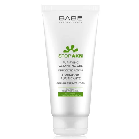 Sữa rửa mặt gel BABE 200ml - Chăm sóc da dầu mụn hiệu quả từ Tây Ban Nha, làm sạch sâu, kiểm soát dầu và ngăn ngừa mụn.
