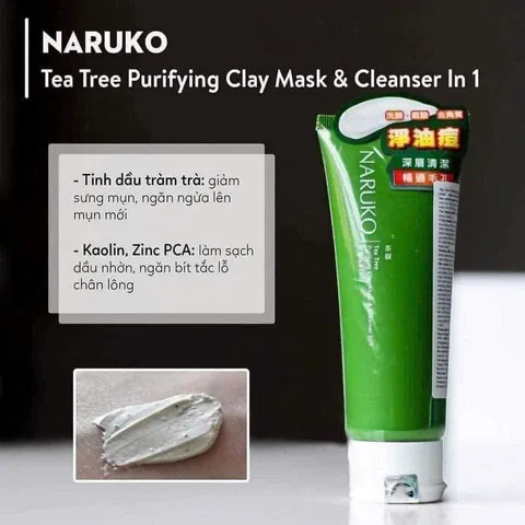 Sữa Rửa Mặt Naruko Tinh Dầu Tràm Trà - Dành Cho Da Dầu Mụn, Làm Sạch Sâu, Ngăn Ngừa Mụn Hiệu Quả 200ml