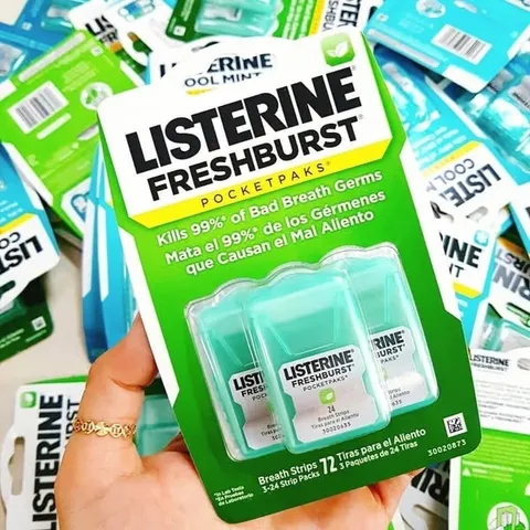 Miếng Ngậm Thơm Miệng Listerine 72 miếng, dụng cụ hỗ trợ sức khỏe