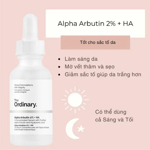 Serum dưỡng trắng giảm thâm nám The Ordinary Arbutin 2% + HA 30ml Canada