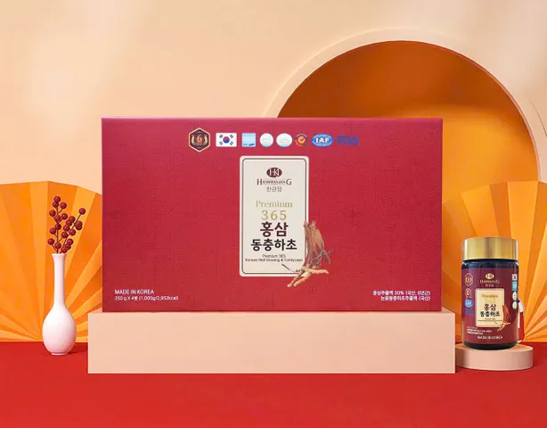 Cao Hồng Sâm Đông Trùng Hạ Thảo 365 Hàn Quốc Set 4 Lọ 240g - Tăng Cường Sức Khỏe, Bồi Bổ Cơ Thể, Quà Tặng Sang Trọng