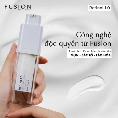 Kem Chống Nám Trẻ Hoá Da Fusion Retinol 1.0 - Serum 30ml Giúp Làm Mờ Đốm Nâu, Giảm Nếp Nhăn, Tái Tạo Da Sáng Mịn