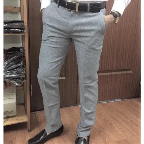 Quần Tây Nam Dáng Ôm Hàn Quốc Trắng Tiêu - Chất Vải Cotton Không Nhăn, Thời Trang Công Sở và Du Lịch