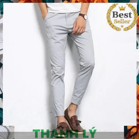 Quần Kaki Nam Co Giãn Dáng Âu Thời Trang Cao Cấp Màu Xám - Quần Âu Slimfit Cho Phong Cách Trẻ Trung, Năng Động