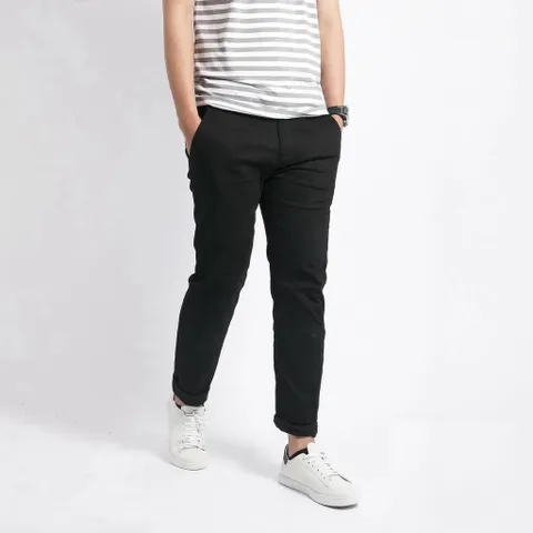 Quần Kaki Nam Đen Dáng Âu Slimfit Cao Cấp - Thời Trang Trẻ Trung, Năng Động - Dễ Phối Đồ Đi Học, Đi Chơi, Đi Làm