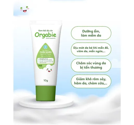 Kem Bôi Dịu Da Orgabie 30g - Chăm Sóc Da Cho Bé, Giảm Hăm, Ngăn Ngừa Viêm Ngứa, Dưỡng Ẩm Tự Nhiên, Không Corticoid, Không Paraben