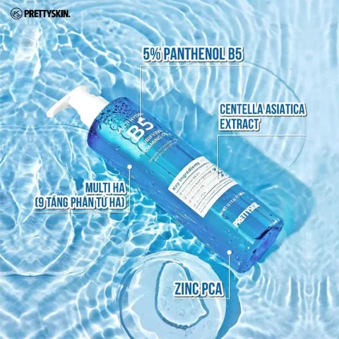 Gel rửa mặt tạo bọt PrettySkin Multi Hydra B5 - Giúp làm sạch da nhạy cảm, bổ sung độ ẩm, giảm mụn hiệu quả - 300ml
