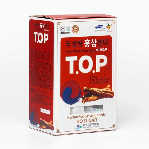 Kẹo Sâm không đường Hàn Quốc TOP hộp 200g