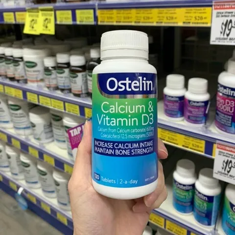 Viên uống Ostelin Calcium & Vitamin D3 - Bổ sung Canxi và Vitamin D3 cho sức khỏe xương và miễn dịch, sản phẩm từ Úc