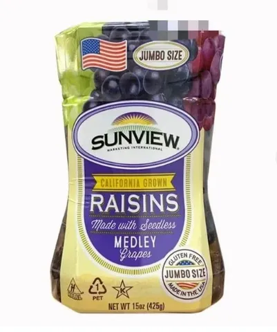 Nho Khô Sunview Raisins Medley Jumpo Grapes 425G - Trái Cây Khô Từ Mỹ, Ngọt Ngào, Giàu Dinh Dưỡng, Thích Hợp Làm Đồ Ăn Vặt