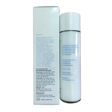 Bộ Sản Phẩm Làm Đẹp Beta - Sữa Dưỡng Ẩm, Sữa Rửa Mặt Dịu Nhẹ & Kem Chống Nắng Cho Da Nhạy Cảm - Chăm Sóc Da Hoàn Hảo 50ml & 150ml