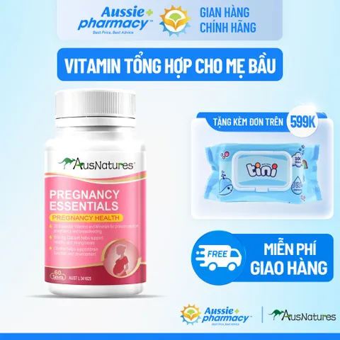 Vitamin Tổng Hợp AusNatures Pregnancy Essentials - Hỗ Trợ Sức Khỏe Thai Kỳ Toàn Diện - 60 Viên Dinh Dưỡng Cho Mẹ Bầu