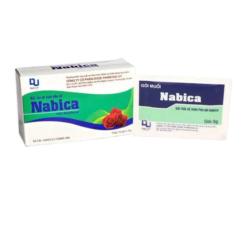 Bột Muối Vệ Sinh Phụ Nữ Nabica Đại Uy - Làm Sạch, Khử Mùi, Ngăn Ngừa Nấm Ngứa - Hộp 10 Gói 5g