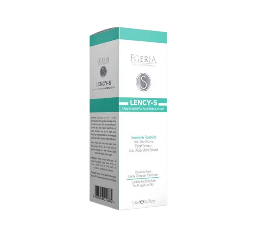 Gel Rửa Mặt EGERIA LENCY-S 150ml - Làm Sạch Sâu, Dưỡng Ẩm, Ngăn Ngừa Mụn, Phù Hợp Da Dầu, Nhạy Cảm