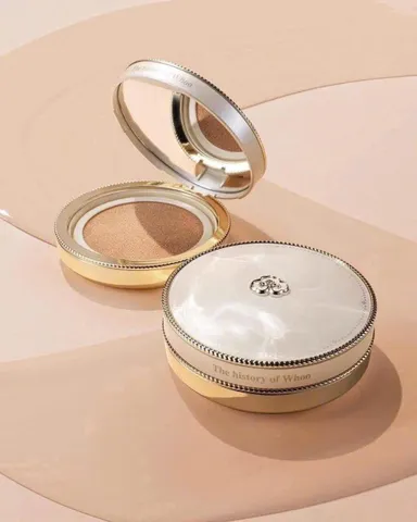 Set phấn nước Cushion Whoo Luxury Golden Glow - Phấn trang điểm dưỡng ẩm, kèm 2 lõi, phù hợp mọi loại da