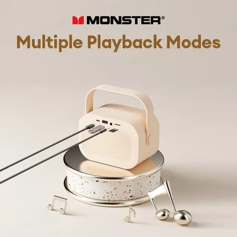 Loa Karaoke Bluetooth Monster GK600 - Âm Thanh Chất Lượng Cao, Kèm 2 Micro Không Dây UHF - Hát Hay, Kết Nối Dễ Dàng