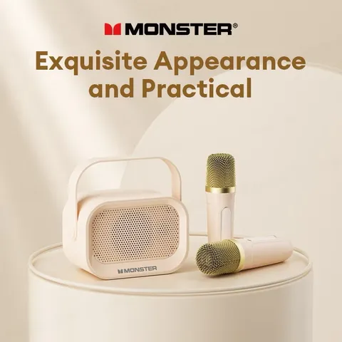 Loa Karaoke Bluetooth Monster GK600 - Âm Thanh Chất Lượng Cao, Kèm 2 Micro Không Dây UHF - Hát Hay, Kết Nối Dễ Dàng
