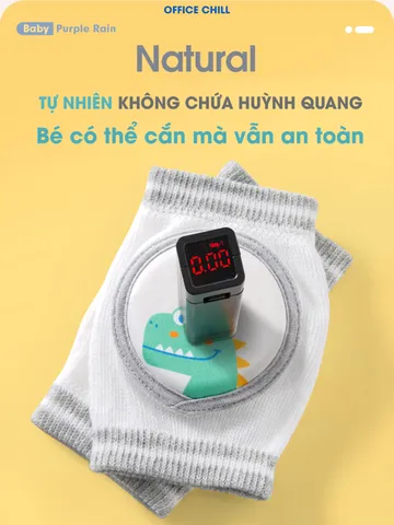 Miếng Lót Bảo Vệ Đầu Gối Khuỷu Tay Cho Bé Tập Đi OFFICE CHILL - An Toàn, Thoải Mái, Dễ Dàng Vệ Sinh cho Bé Yêu 6-36 Tháng