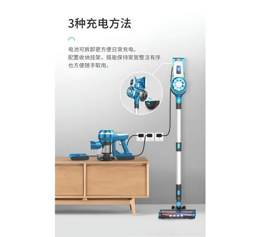 Máy Hút Bụi Không Dây POODA W1 Pro - Thiết Kế Nhôm, Lõi Lọc Rửa Được, 2 Chế Độ Hút Mạnh Mẽ 20kPa - Thời Gian Hoạt Động 30 Phút