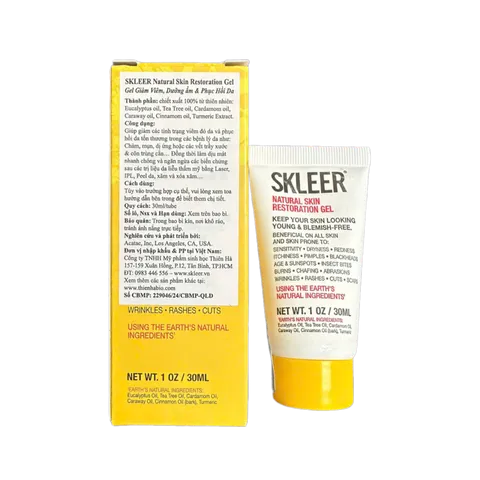 Gel Dưỡng Ẩm Phục Hồi Da Skleer 30ml - Giảm Viêm, Làm Dịu Da Nhạy Cảm, Phù Hợp Cho Trẻ Sơ Sinh và Da Tổn Thương