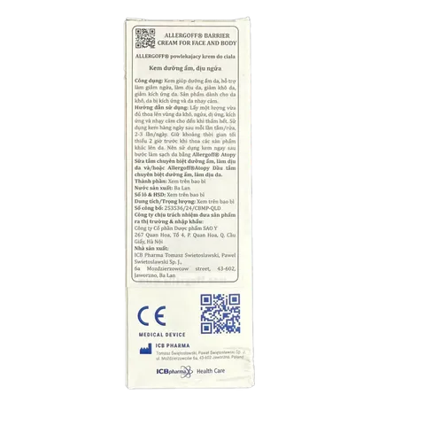 Kem Dưỡng Ẩm Allergoff Atopy Cream 75ml - Giúp Làm Dịu Da Khô, Ngứa, Kích Ứng - Sản Phẩm Dành Cho Da Nhạy Cảm