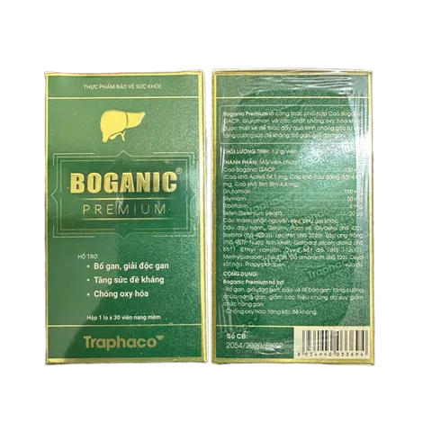 Boganic Premium Traphaco Giúp Thải Độc Gan - Lọ 30 Viên