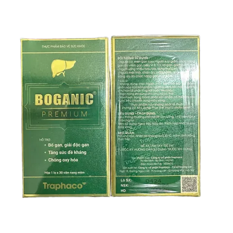 Boganic Premium Traphaco Giúp Thải Độc Gan - Lọ 30 Viên