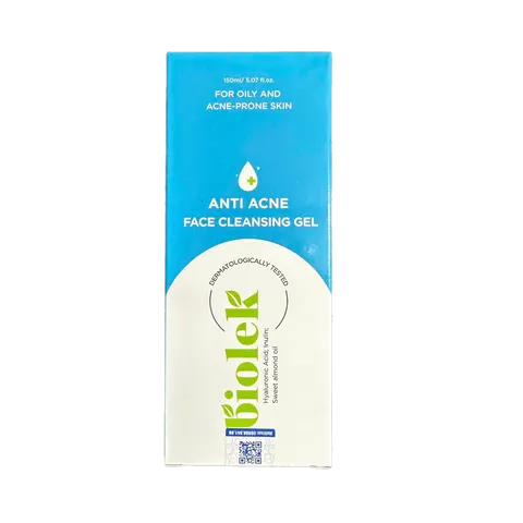 Sữa Rửa Mặt Biolek Anti Acne 150ml - Giảm Nhờn, Mụn Đầu Đen và Sưng Đỏ Cho Da Mụn, An Toàn Đã Kiểm Nghiệm