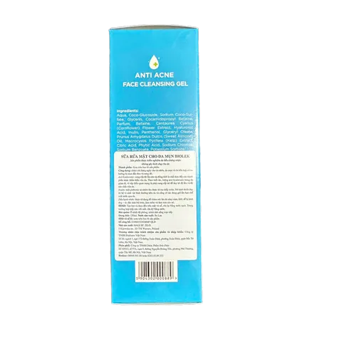 Sữa Rửa Mặt Biolek Anti Acne 150ml - Giảm Nhờn, Mụn Đầu Đen và Sưng Đỏ Cho Da Mụn, An Toàn Đã Kiểm Nghiệm