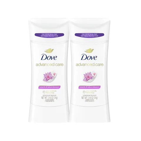 Lăn khử mùi nữ Dove Advance Waterlily & Sakura Blossom Hương Hoa Anh Đào Và Waterlily dạng sáp dưỡng ẩm không ố vàng
