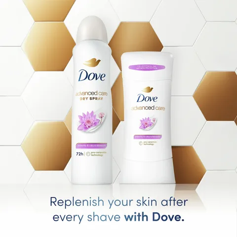 Lăn khử mùi nữ Dove Advance Waterlily & Sakura Blossom Hương Hoa Anh Đào Và Waterlily dạng sáp dưỡng ẩm không ố vàng