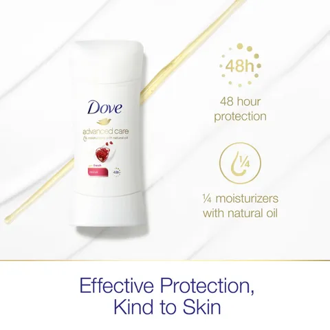 Lăn khử mùi nữ Dove Advance Revive Hương Lựu Dạng Sáp Dưỡng Ẩm Không Ố Vàng