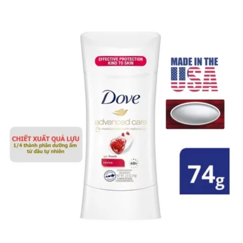 Lăn khử mùi nữ Dove Advance Revive Hương Lựu Dạng Sáp Dưỡng Ẩm Không Ố Vàng