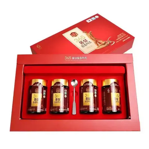Cao Hồng Sâm Đông Trùng Hạ Thảo 365 Hàn Quốc 240g - Tăng Cường Sức Khỏe, Cải Thiện Hệ Miễn Dịch, 4 Lọ Thảo Dược Tự Nhiên
