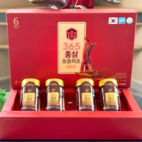 Cao Hồng Sâm Đông Trùng Hạ Thảo 365 Hàn Quốc 240g - Tăng Cường Sức Khỏe, Cải Thiện Hệ Miễn Dịch, 4 Lọ Thảo Dược Tự Nhiên