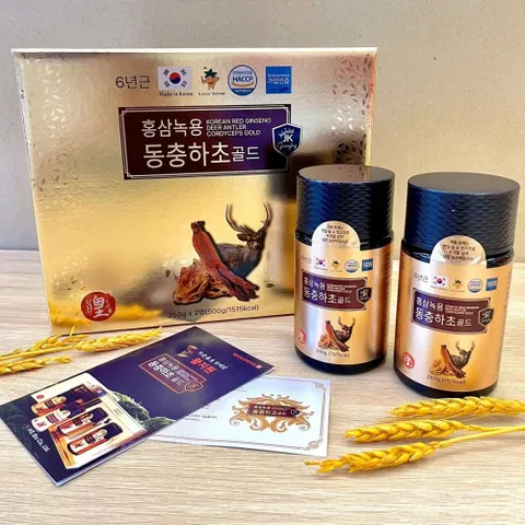 Cao Hồng Sâm Nhung hươu Hàn Quốc Ginseng King 2 lọ x 250g