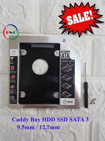 Caddy Bay HDD SSD SATA 3 9.5mm, 12.7mm - Khay Ổ Cứng Laptop Nhôm Chất Lượng Cao, Mở Rộng Dung Lượng Lưu Trữ