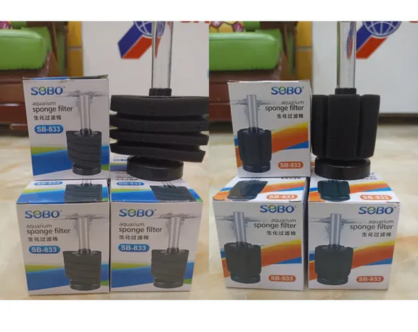 Lọc Sủi Oxy Bio SOBO SB-833 & SB-933 - Giải Pháp Lọc Nước Trong Cho Hồ Cá Cảnh Mini, Hút Bụi Hiệu Quả